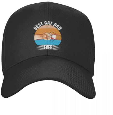 Basecap Best Cat Dad Ever Baseball Cap Rave Strandhüte für Männer Frauen