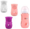3 Pack Silicone Sleeves for Philips Avent Glass Bottle 240 ml, Anti Breakage Baby Bottle Holder, Dishwasher Safe,BPA Free (White/Pink/Purple)