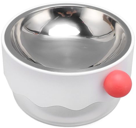 Dog Food Water Bowl Double Wall Dog Bowl Stainless Steel Dog Bowl Large Capacity Spill Proof Double Wall Cat Dog Food Water Bowl for Home Indoor