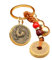 Bollisate Brass Gourd Key Chain,Chinese Five Emperors Coin | Longevity Brass Key Ring Luck Charm, Car Pendants, Feng Shui Coin Exquisite For Good Luck