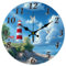 CHGCRAFT Ocean Leuchtturm-Wanduhr, 30,5 cm, batteriebetrieben, nicht tickend, leise, dekorative Uhr für Wohnzimmer, Büro, Schlafzimmer, Heimdekoration