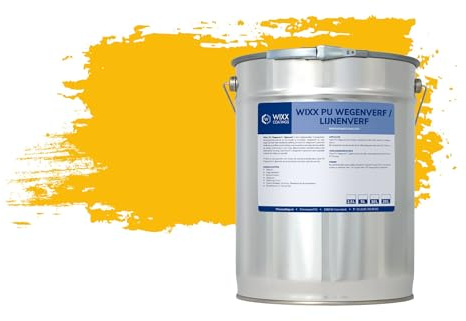 Wixx PU Peinture Routière/Peinture de Lignes - RAL 1023 | Jaune signalisation - 5L