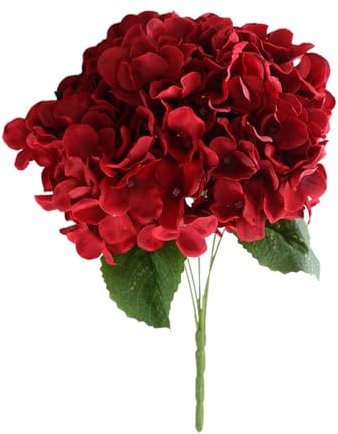 Florals - Ramo de hortensias artificiales realistas de seda de 13 pulgadas con tallos largos para decoración de boda, calabaza gigante de 26 pies (A, talla única)