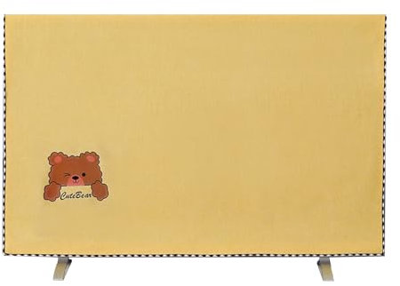 WYBZDA Cubierta de TV Estilo Chino para Salón Cubierta Antipolvo para TV A Prueba de Humedad para 32-75in LCD Funda para Televisor Universal(37-40in(94 * 55cm),Yellow-F)