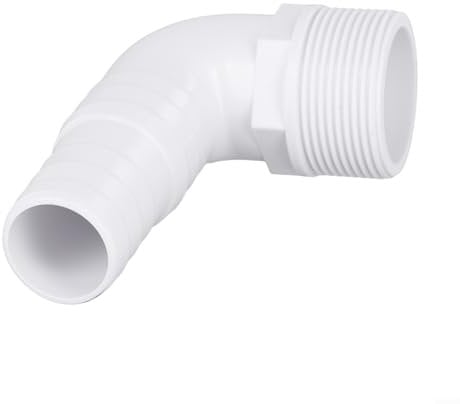 Jonikuper Schlauchadapter, 1,5 Zoll 90 Grad Winkelverschraubung Kunststoff Schlauchadapter für Poolpumpe, Filter, Skimmer für oberirdische Poolpumpe Sandfilteranlagen