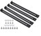 Kit de réparation de tiroir - Support coulissant sous montage - Matériel de renfort en métal pour tiroir d'armoire, fond de meuble en bois - Panneau de particules MDF - 33 à 61 cm - Noir (2 ensembles)