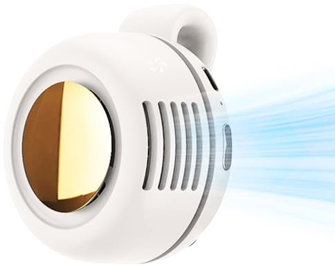 TBLMPNE Mini Ventilator, 2025 Neu Handventilator Akku Aufladbar, Tragbarer Hüftventilator mit 3 Einstellbaren Windgeschwindigkeiten, Geeignet für den Außenbereich, auf Reisen und im Büro (Weiß)