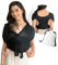 JM Elastic Baby Carrier for Newborns from Birth Extra Soft, Belly Carrier Carry Bag Ergonomic Baby Sling Baby Carrier from Birth up to 15 kg (Black)