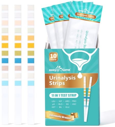 Easy@Home 11-Parameter UTI Test Strips for Infection, 10 Pack UTI Test Kit, Urinary Tract Infection Urine Test Strip Individually Packed #EXP20261031