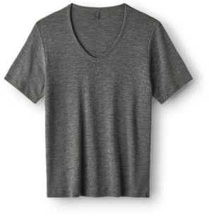 Dilling T-Shirt aus Merinowolle mit V-Ausschnitt für Damen