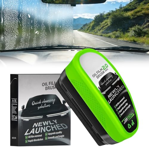 Car Glass Cleaner, Glass Oil Film Remover, 150ml Oil Film Removal Brush, Powerful Car Window Cleaner, Clear Vision Car Windshield Cleaning Brush