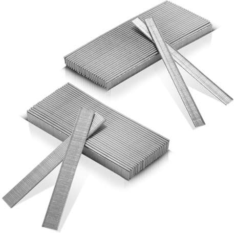 STAHLWERK Druckluftnägel 10/15 mm Gauge 18, 1,25 x 1,05 mm, 2 mm Kopfbreite | 10.000 Stück verzinkte Streifennägel, 2 x 5.000 Stück, Tackernägel und Stauchkopfnägel für Nagler, Nagelpistolen und Tacker