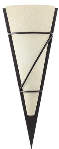 EGLO Wandlampe Pascal 1, 1 flammige Wandleuchte Vintage, Retro | Wandbeleuchtung für Innen aus Metall in Antik-Braun und gekalktem Glas in Beige, Wohnzimmerlampe, Flurlampe mit E14 Fassung