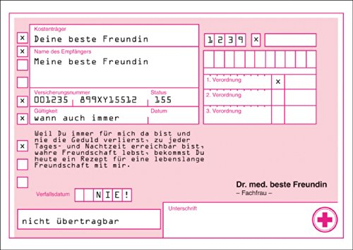 Rezept Gutschein Karten an meine beste Freundin für lebenslange Freundschaft