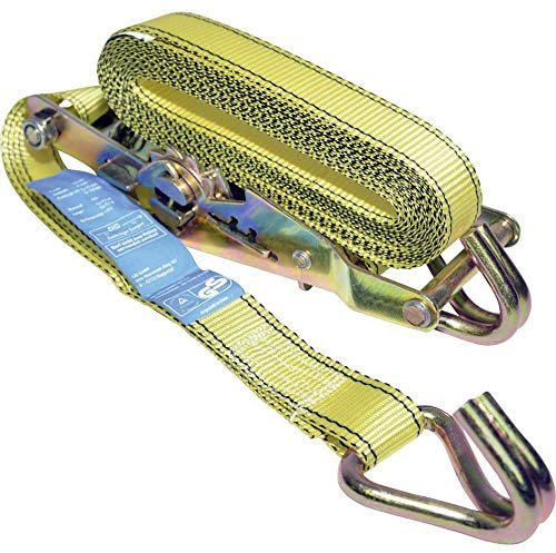 LAS 10333 Spanngurt, mit Ratsche und J-Haken, 5 m x 2,5 cm