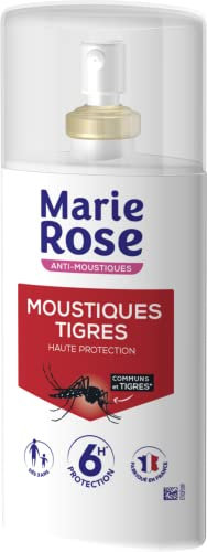 MARIE ROSE - Spray Anti-Moustiques Haute Protection - 100 mL - Protection Efficace Contre les Moustiques Communs et les Moustiques Tigres - Efficace pendant 6H - Fabriqué en France