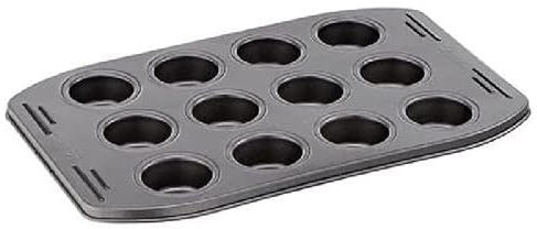 Lagostina Virtuosa Stampo, 12 Mini Muffins, Muffin 4.5 cm, Misure Esterne 20x31 cm