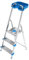 Colombo New Scal Atlantica 3 Aluminium Step Ladder Stool, Blue - Step Ladder, 131 cm, 150 kg, 3.8 kg, 125 mm, 44 cm, 0.072 cm³)