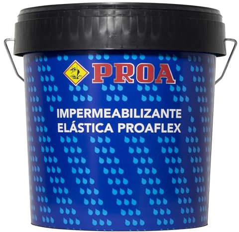 Impermeabilizante elástica pisable. Gris. 4 L. Pintura pisable e impermeabilizante para terrazas.Antigoteras. PROAFLEX.