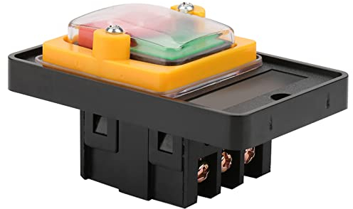 Hyuduo Interruptor de Botón Pulsador Botón de Interruptor de La Máquina Ac 220 V / 380 V 10A Botón de Encendido/Apagado Integrado Impermeable Y A Prueba de Polvo