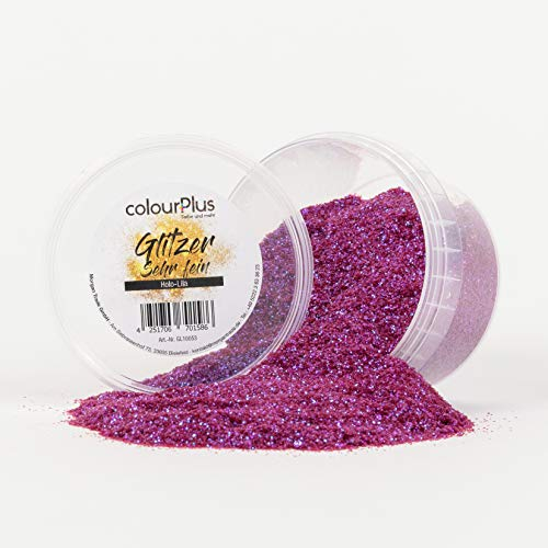 colourPlus Glitzer sehr fein (Holo-Lila) Glitter-Zusatz zum Veredeln von Wandfarben auf Wasserbasis oder zum Basteln, Made in Germany