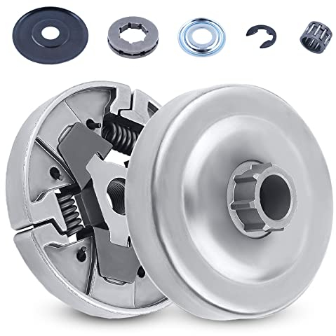 3/8 -7 Tambour d'embrayage Pignon de jante Kit pour Stihl MS660 066 064 MS640 MS661 Tronçonneuse Pièces de rechange avec Rondelle E-Clip Roulement à aiguilles