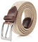 Fairwin Elastischer Gürtel für Herren und Damen - Stoffgürtel Ohne Löcher, Stretch, Breite 3.3cm (Beige, Länge 125cm)