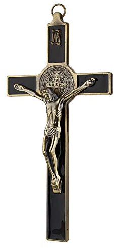 YUNGYE 19.5 * 9.5cm Church Relics Wand Kruzifix Jesus Christus auf dem Stand Kreuz Wand Kruzifix Antike Startseite Kapelle Dekoration