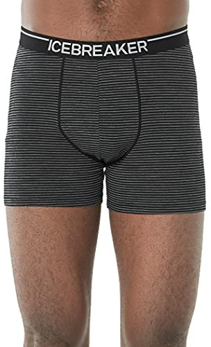 Icebreaker Herren Anatomica Boxershorts - Herren Unterhosen - Merinowolle Unterwäsche - Gritstone Heather, S