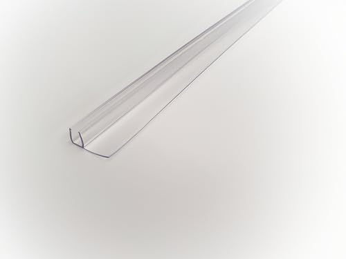 KRISTHAL Schiebetürdichtung hochtransparent aus Polycarboat, senkrecht mit 90°-Lippe, Duschdichtung für 6/8 / 10 mm Glas, Dichtlippe mit 200 cm Länge - Art.Nr. S004 (10 mm Glas)
