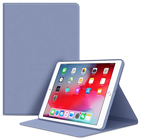 VAGHVEO Funda para iPad 10,2 Pulgadas 2021/2020/2019 (9ª/8ª/7ª Generación), iPad Air 10.5 (3ª Gen)/ Pro 10,5 2017 Carcasa Case Cover, Flexible Suave TPU Cubierta Trasera Protectora, Morado Claro