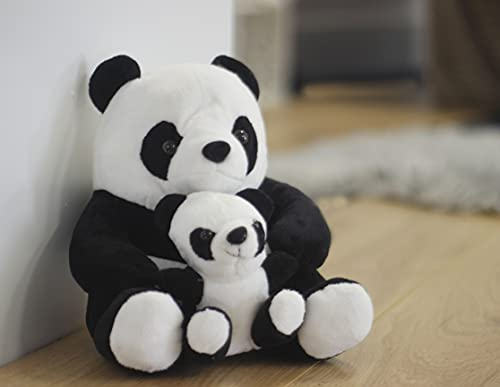 HomeZone® Türstopper aus Stoff, beschwert, schwer, gefüllt, Hund, Mops, Elefant, Igel, Türstopper, Ornament, Keil, Heimdekoration (Panda)