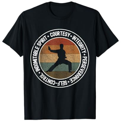 Taekwondo Karate 5 Tenets Martial Arts Uniform Kids Mens T-Shirt