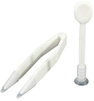 HoitoDeals 3Pcs Set Contact Lens Inserter Remover Soft Tip Tweezers & Case Kit