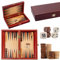 Master of Chess TRYKTRAK Backgammon Classic 33 x 28 cm Reiseset aus Holz in einem eleganten Brettspiel aus Mahagoni für Erwachsene und für KDS