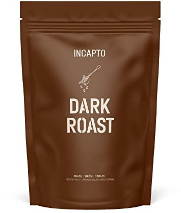 Incapto Café en Grano de Especialidad 1kg | Dark Roast Brasil 100% Arábica - Máxima Cafeína| Tueste Oscuro y Natural | Finca Minas Gerais, Fazendas| Espresso muy fuerte