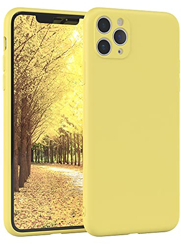 EAZY CASE - Silikonhülle für iPhone 11 Pro Max Hülle Silikon Case Gelb weich stoßfeste Handyhülle iPhone 11 Pro Max Schutzhülle mit Kameraschutz Dünn Premium Schutz Cover TPU Phone Bumper Pastellgelb