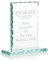 EIO Gifts Personalised 7.5 Decorative Edge Rectangular Glass Trophy/Award, Engraved With Your Text, Custom Award for Employee of the Month, Retirement, Leadership All Sports. (Custom Text & logo)