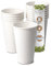 BIOZOYG 50x gobelets jetables 400 ml / 16 oz, Ø 90 mm blanc - gobelet carton sans plastique et en matériaux durables - gobelet cafe