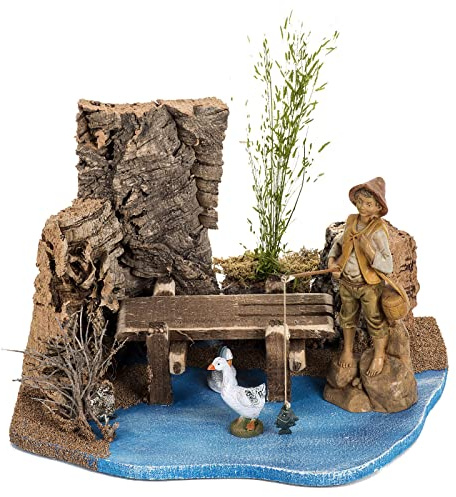 Holyart See Krippe Fontanini für Dorf 12 cm