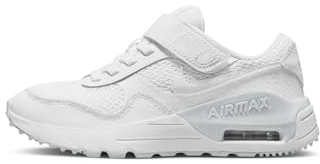 Nike Air Max SYSTM Sneaker, White/White-Pure Platinum, 38.5 EU