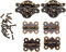 Mgoodoo 2 Sets Antike Dekorative Haspe, Retro Haspen Riegel, dekorativer Holzschmuck, Vintage Scharnier mit 4 Stück Butterfly Scharniere