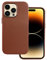 Docco Jette Progettata per iPhone 14 Pro Custodia in pelle,custodia in vera pelle,magneti integrati compatibile con MagSafe-Marrone