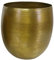 Casa Moro Orientalischer Blumentopf Leon XL Ø 40 cm rund in Antik-Gold Look aus Aluminium mit Hammerschlag handgefertigt | Luxus Metall Übertopf Boho Pflanzkübel Designer Blumen-Kübel | ABK501