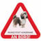 Indigos UG - Autoaufkleber selbst gestalten Shih Tzu - 15 cm Hunde Sticker selbstklebend - Heckscheibenaufkleber - Name und Wunschtext personalisiert - Motorrad - LKW