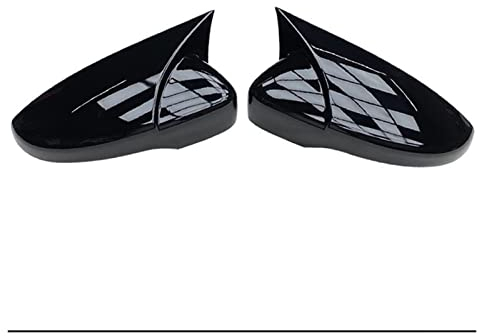 Spiegelkappen Für VW Für JETTA Für MK6 Für Passat B7 Für Scirocco Für Käfer Für CC Für Eos Auto Seite Flügel Rückspiegel Abdeckung Spiegel Kappen Rückspiegelkappe (Farbe : Glossy Balck)