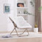 YOTATING Saucer Chair, Comfy Faux Fur Chair Oversized Folding Soft Furry Lounge Lazy Chair Metal Frame Moon Chair Accent Chair for Bedroom, Living Room, Dorm Rooms, White