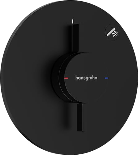 hansgrohe DuoTurn S - Duscharmatur Unterputz für 1 Verbraucher, Mischbatterie Dusche rund, Einhebelmischer für iBox universal 2, Mattschwarz