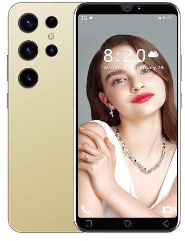 JoyHandy-J24Ultra Cheap Smartphone, 5.0'' Dual SIM Dual Camera, 16GB ROM 128GB Extension, Android 9.0, Face ID/WiFi/GPS 3G Mobile Phones (J24Ultra-Golden)