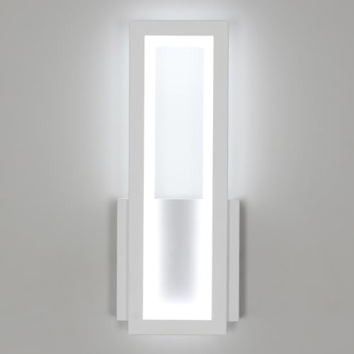 Osairous - Aplique de pared interior LED, 16 W, 1800 lm, moderno, acrílico, lámpara de pared blanca, 6500 K, luz blanca, para dormitorio, salón, pasillo, escalera, 32 cm